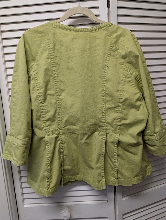 AMX Olive Green Eyelet Utility Jacket - Women - Picture 3 of 4